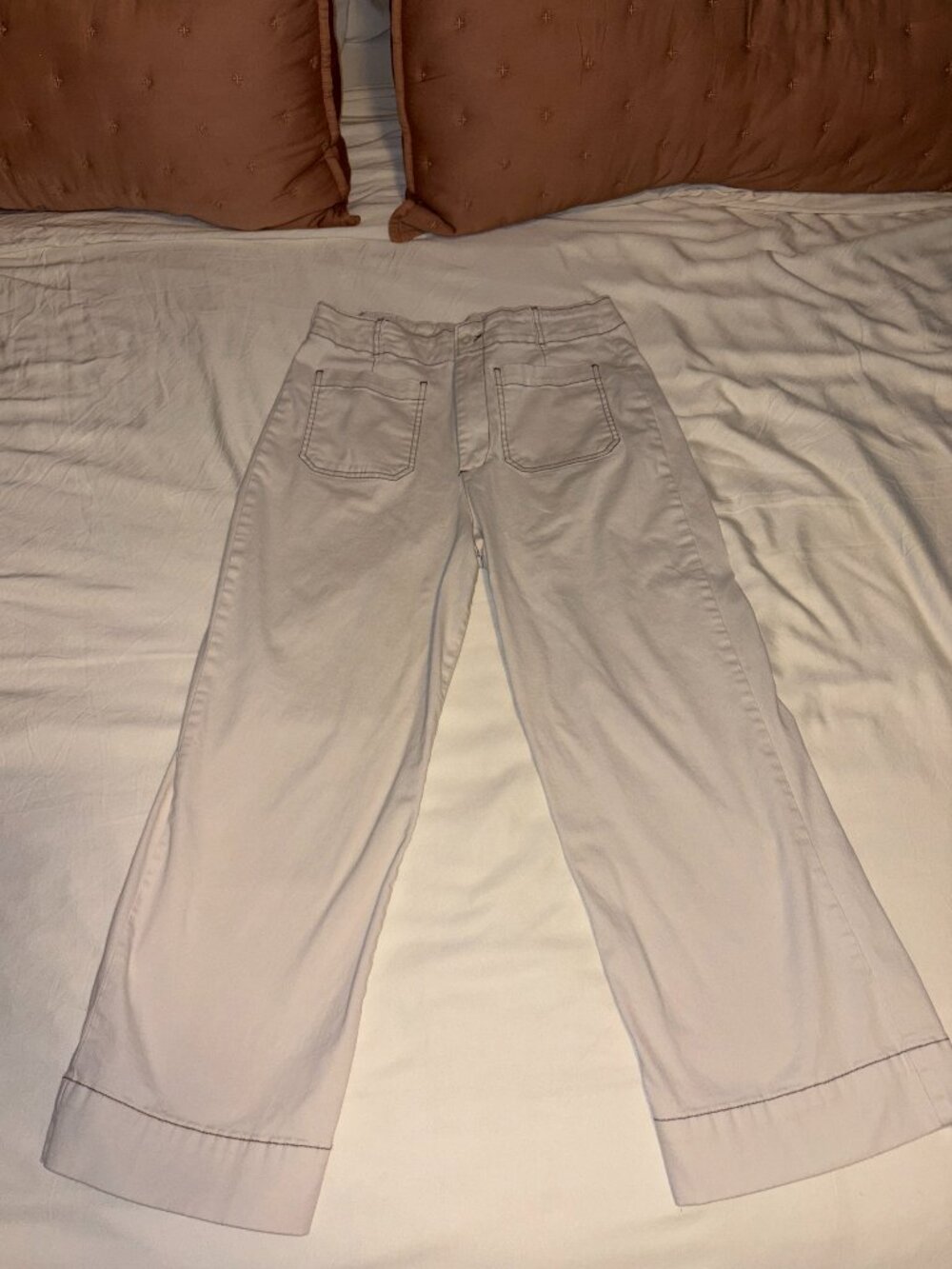 Bagatelle Collection Cream Wide Leg Pants Size 12